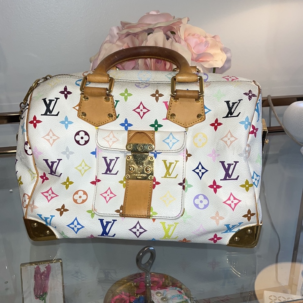 💖💜🦄LOUIS VUITTON MULTICOLOR SPEEDY 30 🦄💜💖MADE IN FRANCE 🤩